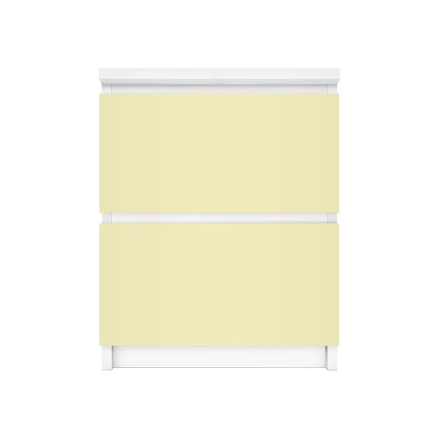 Okleina meblowa IKEA - Malm komoda, 2 szuflady - Kolor kremowy