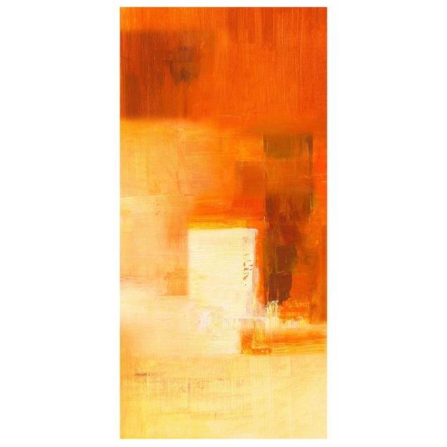 Parawan pokojowy Petra Schüßler - Kompozycja w kolorach pomarańczowym i brązowym 03