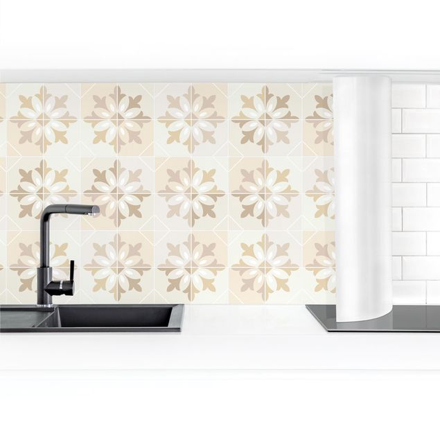 Panel ścienny do kuchni - Płytki geometryczne - Matera