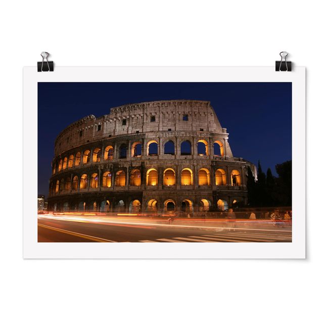 Obrazy Włochy Colosseum w Rzymie nocą