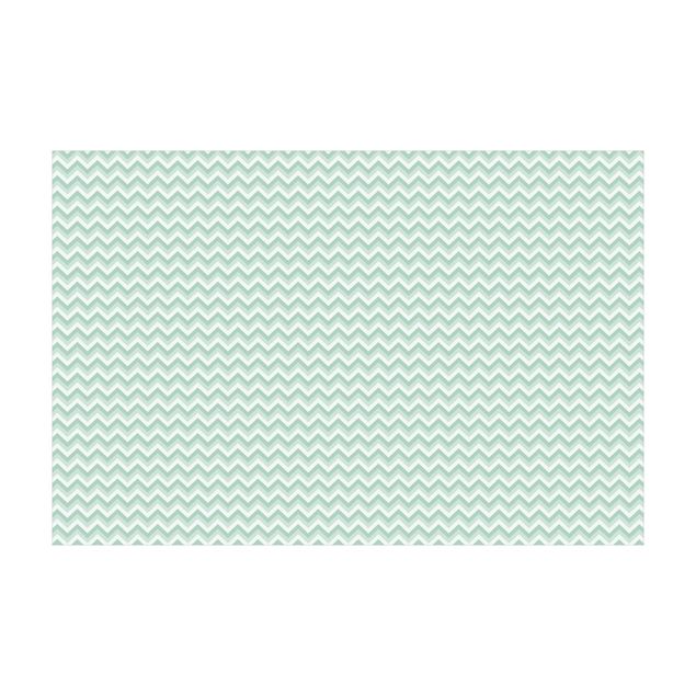 dywany zielone nowoczesne Nr YK38 Wzór zygzakowaty Zielony