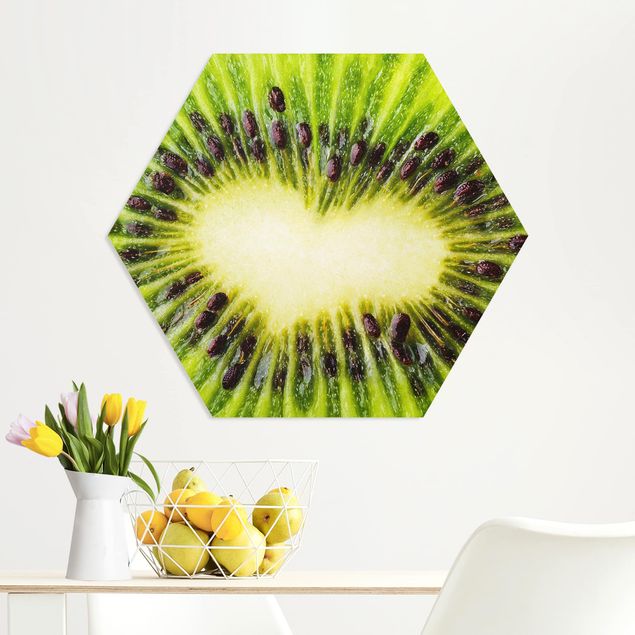 Obrazy z owocami Serce Kiwi