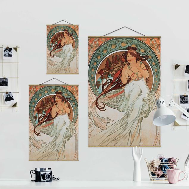 Obrazy retro Alfons Mucha - Cztery sztuki - Muzyka