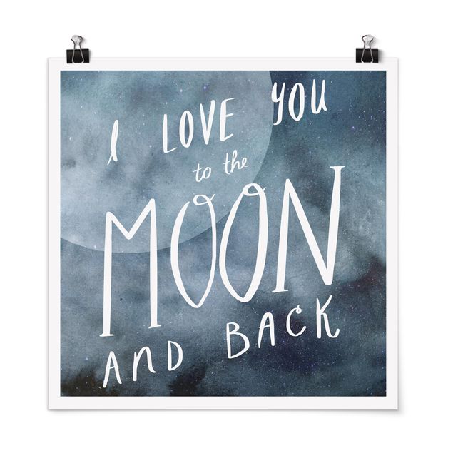 Nowoczesne obrazy Miłość niebieska - Księżyc