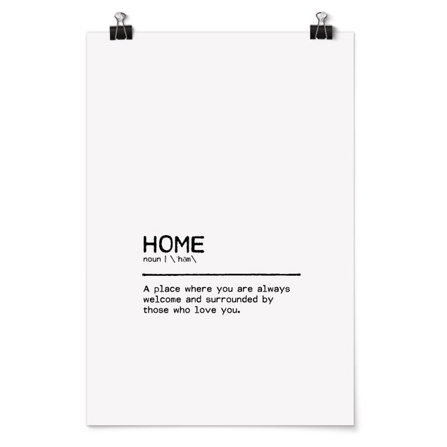 Obrazy z napisami Definicja Witaj w domu