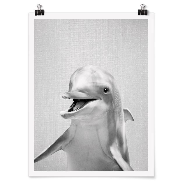 Obrazy zwierzęta Dolphin Diddi Black And White