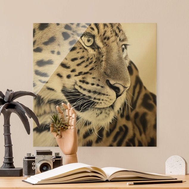 Obrazy na szkle zwierzęta Leopard