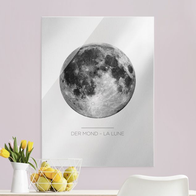 Obrazy na szkle portret Księżyc - La Lune