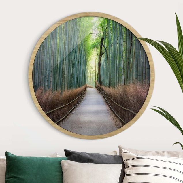 Obrazy w ramie krajobraz The Path Through The Bamboo