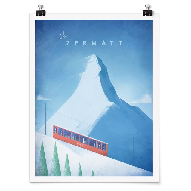 Obrazy z górami Plakat podróżniczy - Zermatt