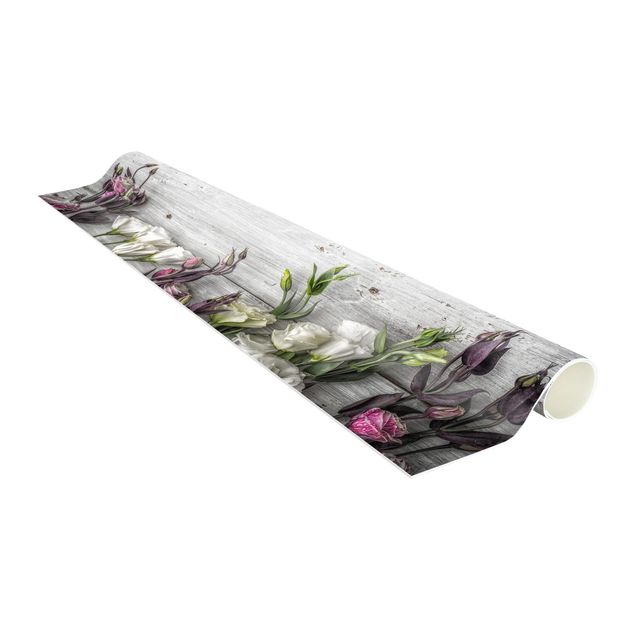 dywany nowoczesne Tulipanowa róża Shabby Wood Look