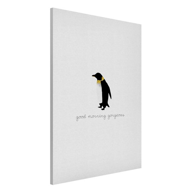 Obrazy nowoczesny Cytat pingwina Good Morning Gorgeous