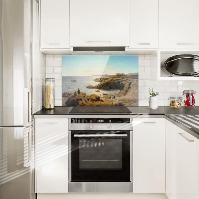 Panel szklany do kuchni Andreas Achenbach - Wybrzeże w pobliżu Syrakuz