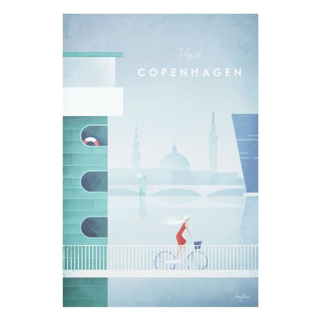 Obrazy do salonu Plakat podróżniczy - Kopenhaga