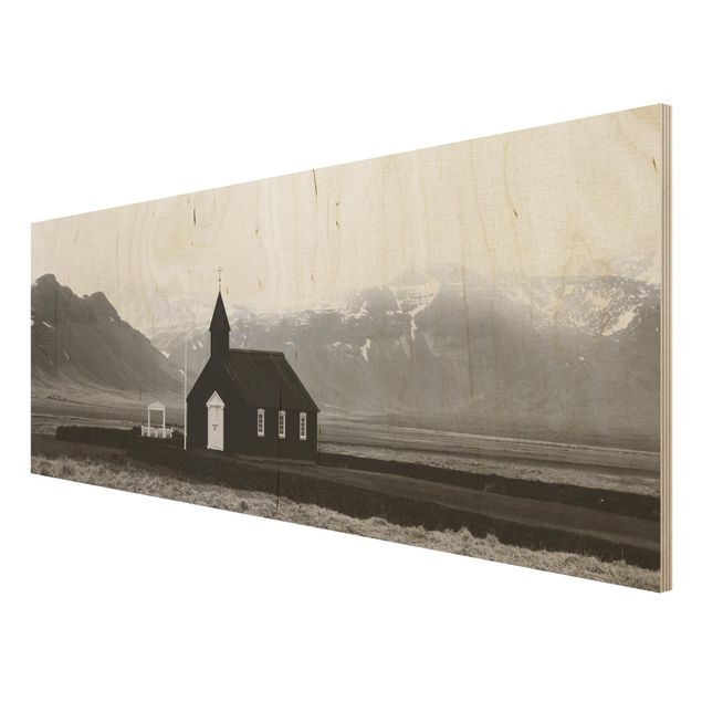 Obrazy na drewnie Czarny Kościół