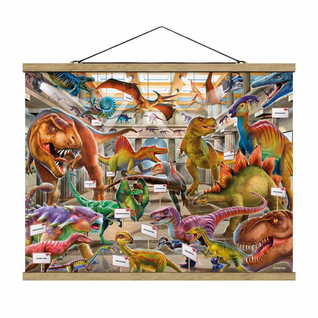 Obraz kolorowy Dinozaury w Muzeum Historii Naturalnej