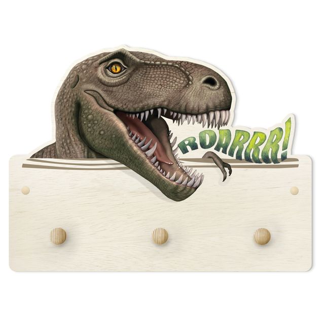 Dziecięcy wieszak ścienny - Dinozaur T - Rex