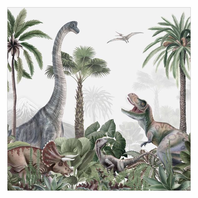 Tapeta ścienna Dinozaury-giganty w dżungli