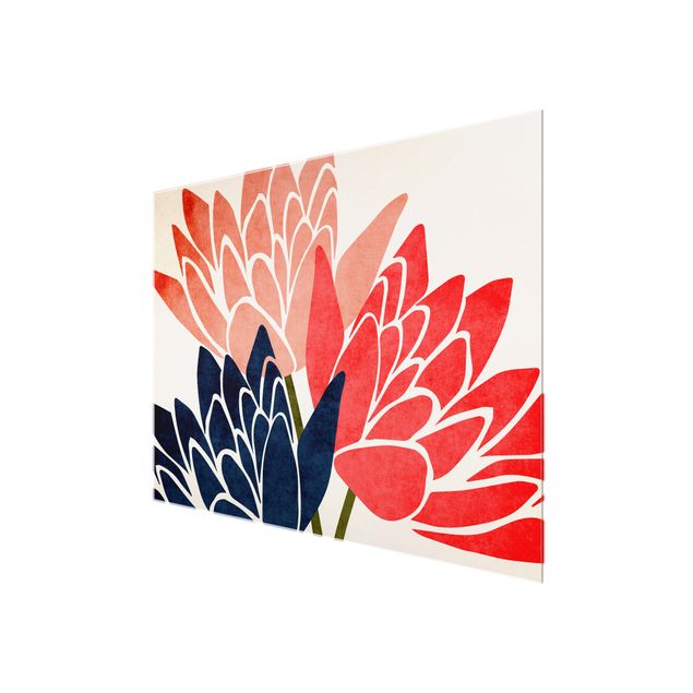 Obrazy z motywem kwiatowym Trzy lilie wodne