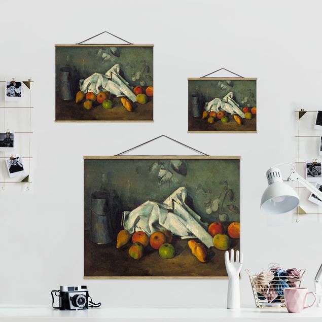 Postimpresjonizm obrazy Paul Cézanne - Puszka na mleko i jabłka