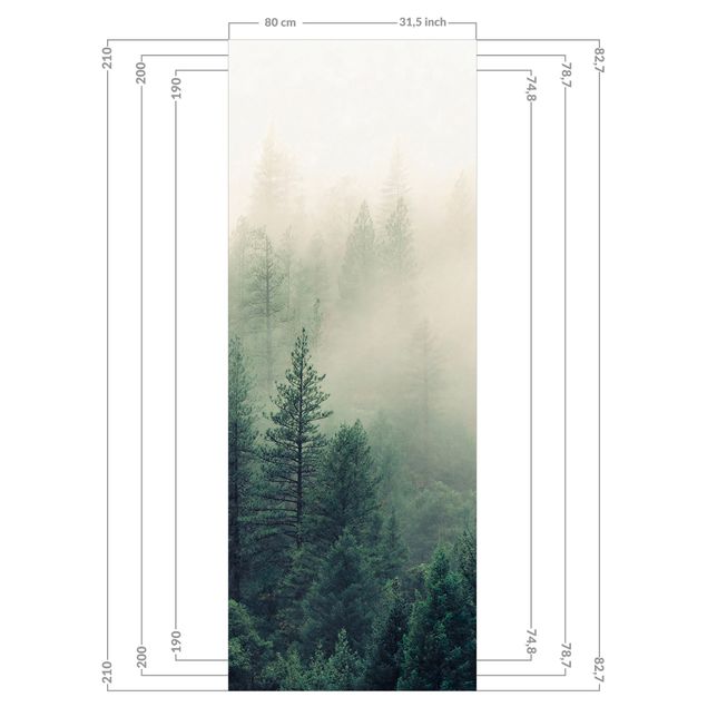 Tylna ścianka prysznicowa - Foggy Forest Awakening