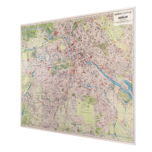 Obrazy do salonu Mapa miasta w stylu vintage Berlin