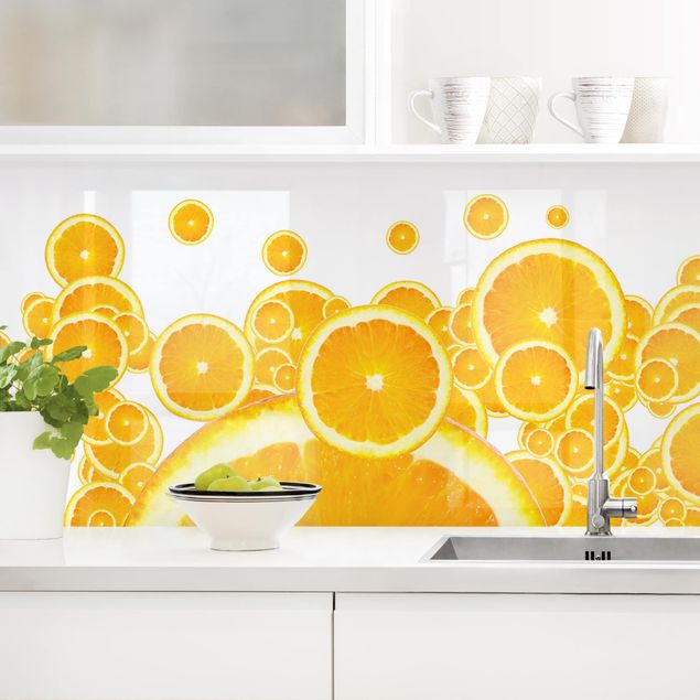 Dekoracja do kuchni Wzór pomarańczowy retro II