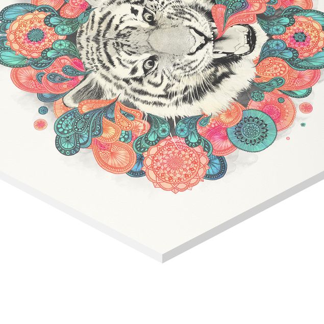 Laura Graves Art obrazy Ilustracja tygrysa Rysunek mandala paisley