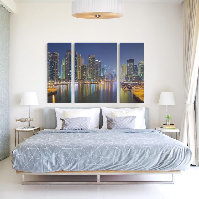 Obrazy do salonu Nocna panorama Dubaju