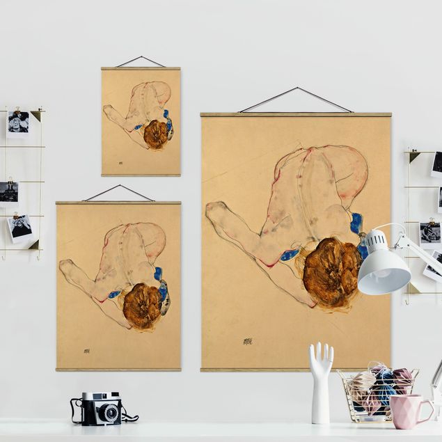 Obrazy artystów Egon Schiele - Akt pochylony do przodu