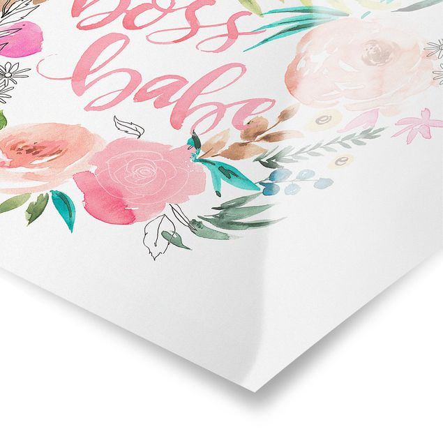 Plakaty na sciane Pink Blossoms - Boss Babe
