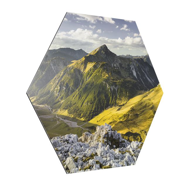 Góry obraz Góry i dolina w Alpach Lechtalskich w Tyrolu