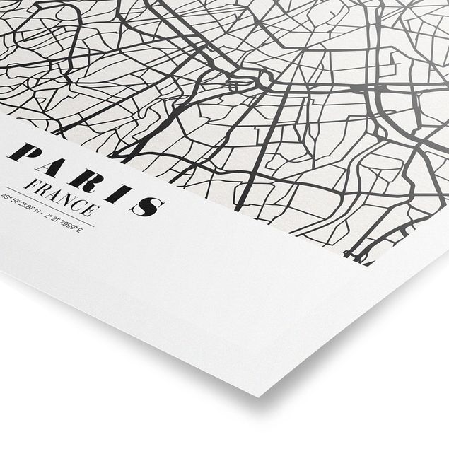 Obrazy paryża City Map Paris - Klasyczna