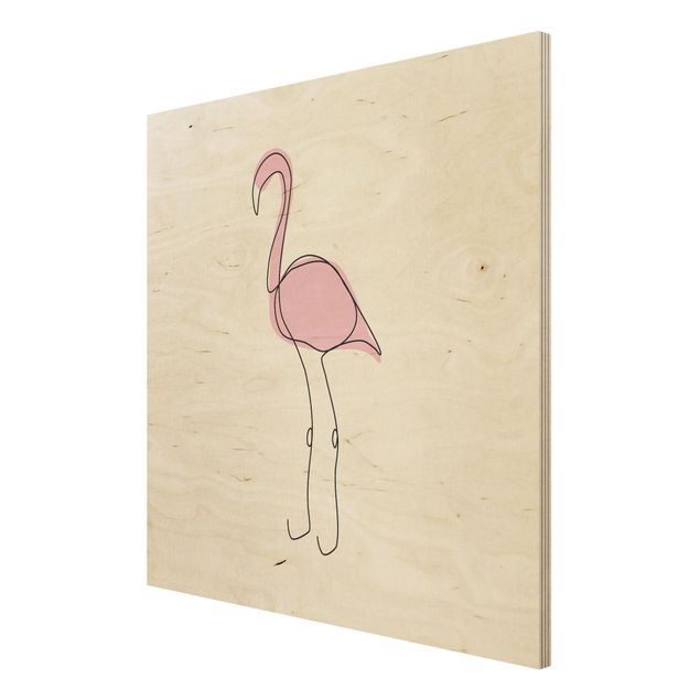 Obrazy na ścianę Flamingo Line Art