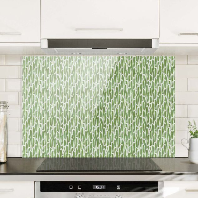 Dekoracja do kuchni Sukulenty z naturalnym wzorem w kolorze zielonym