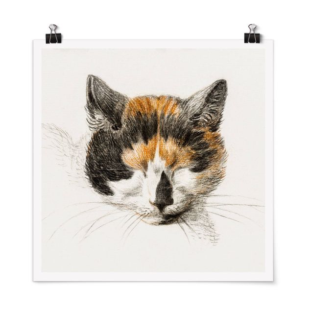 Obrazy ze zwierzętami Zabytkowy rysunek kot IV