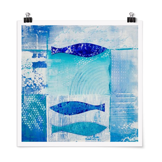 Obrazy nowoczesne Ryby w błękicie