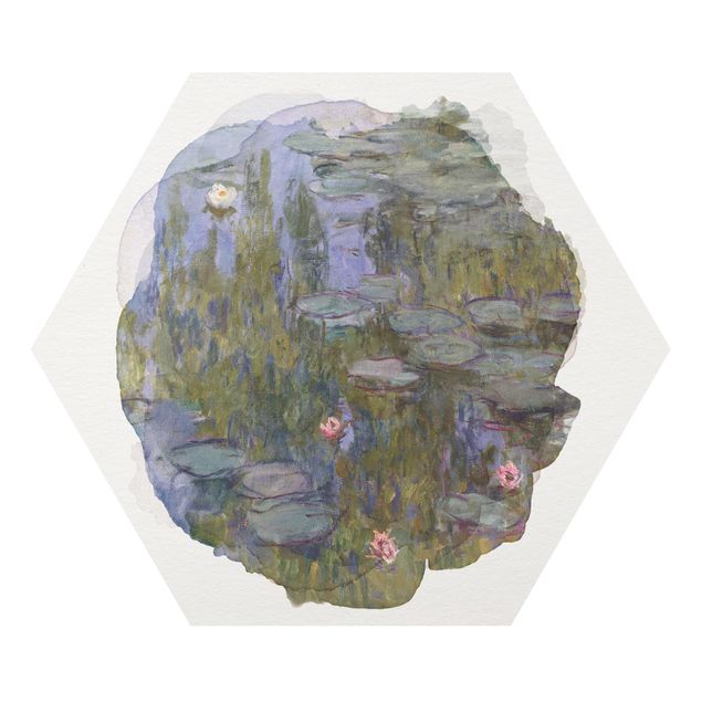 Obrazy krajobraz Akwarele - Claude Monet - Lilie wodne (Nympheas)