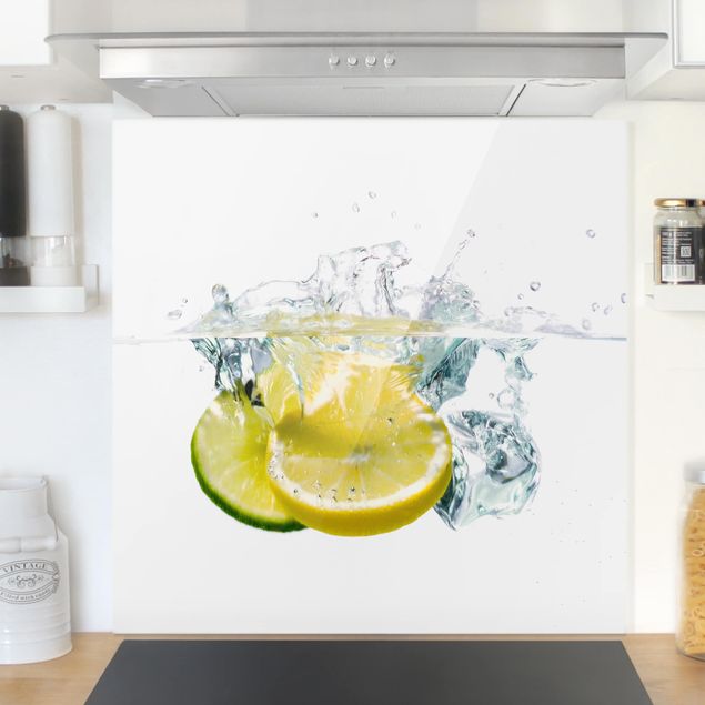 Dekoracja do kuchni Cytryna i limonka w wodzie