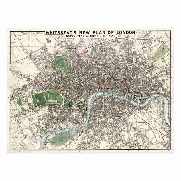 Obrazy do salonu Mapa miasta w stylu vintage Londyn