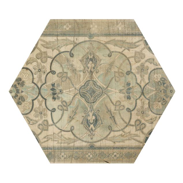 Obraz heksagonalny z drewna - Panel drewniany Persian Vintage II