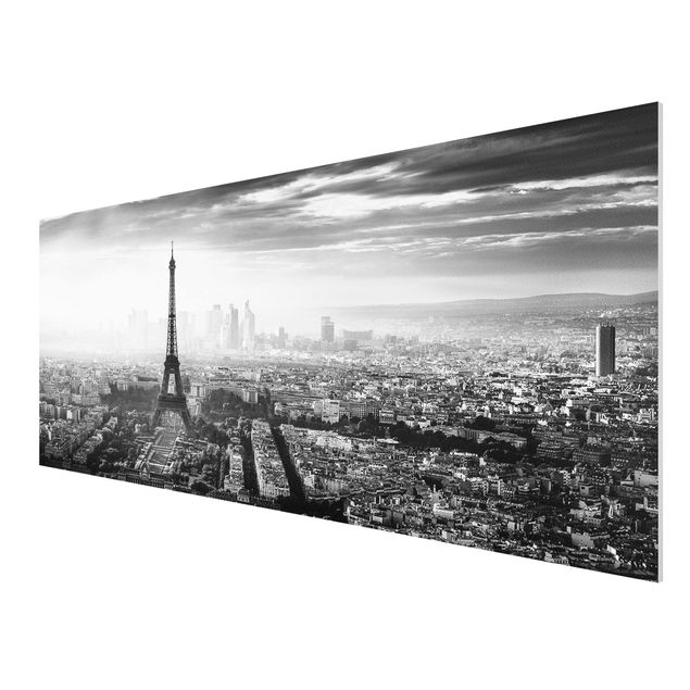 Obrazy nowoczesny Wieża Eiffla z góry, czarno-biała