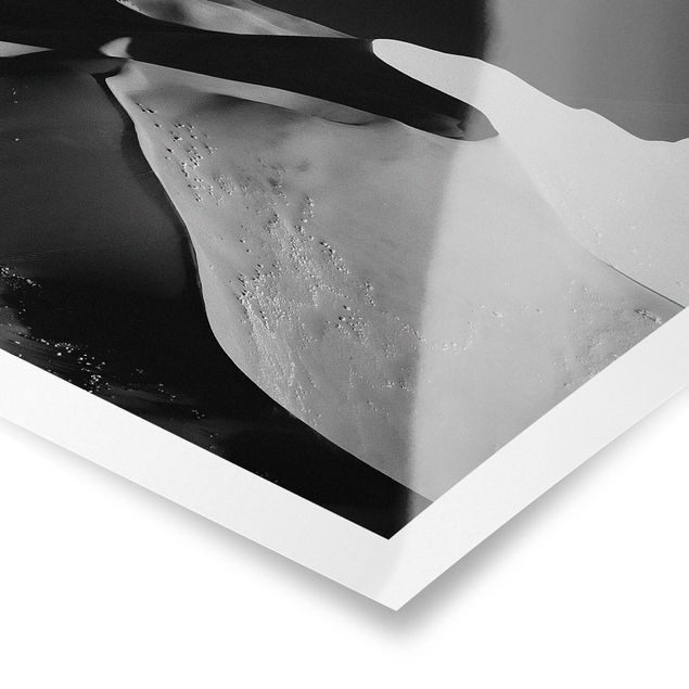 Czarno białe obrazki Pustynia - abstrakcyjne wydmy