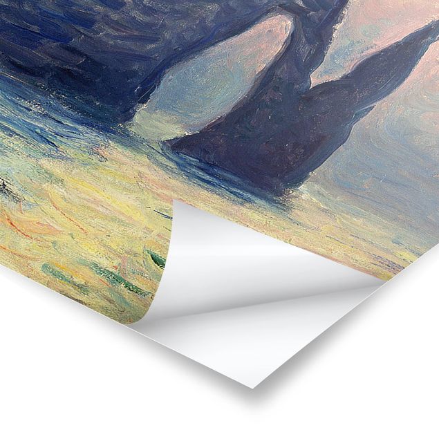 Plaża obraz Claude Monet - Zachód słońca w skałach