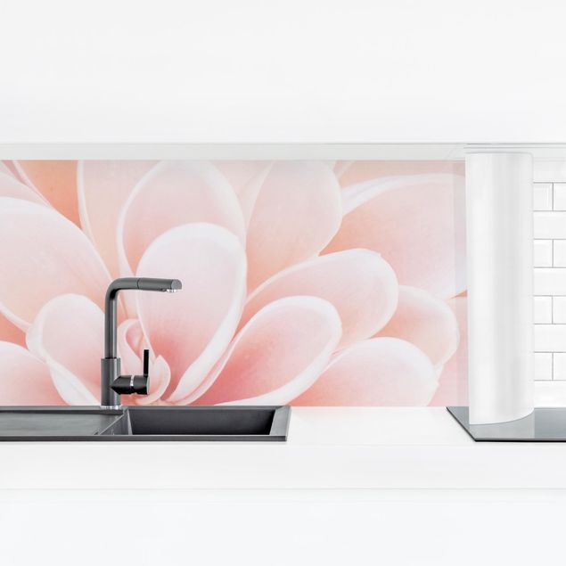 Panel ścienny do kuchni - Dahlia w pastelowym różu