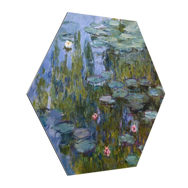 Obraz heksagonalny z Alu-Dibond - Claude Monet - Lilie wodne (Nympheas)