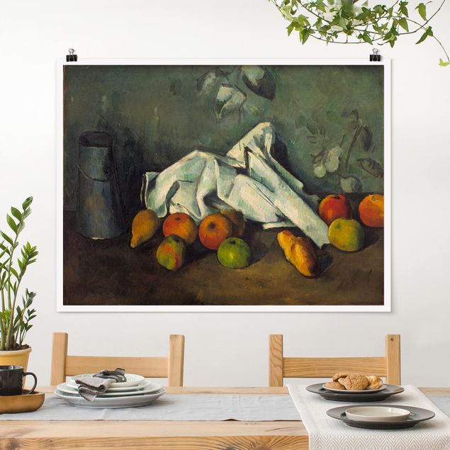 Dekoracja do kuchni Paul Cézanne - Puszka na mleko i jabłka