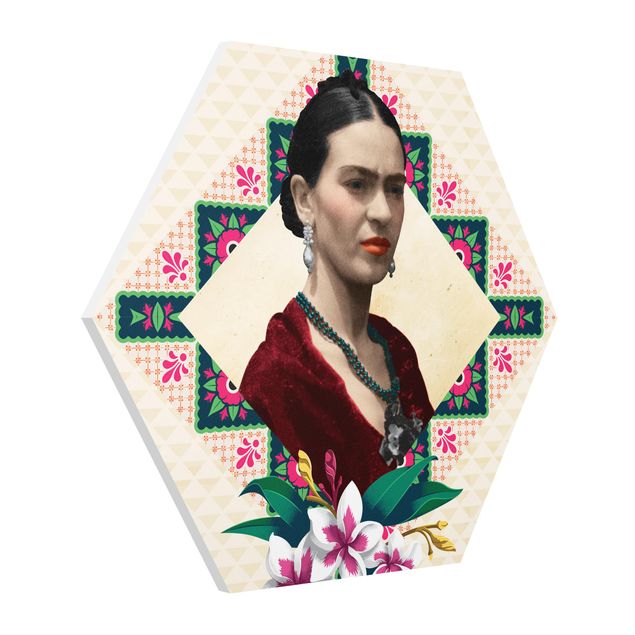 Obrazy portret Frida Kahlo - Kwiaty i geometria