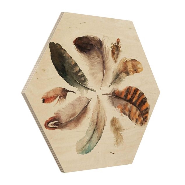 Obraz heksagonalny z drewna - Kolekcja wiosenna