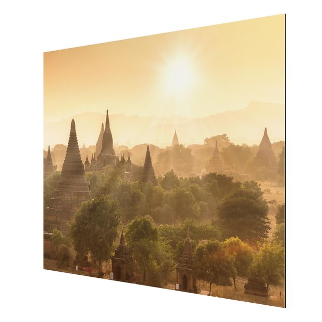 Obrazy do salonu nowoczesne Zachód słońca nad Baganem